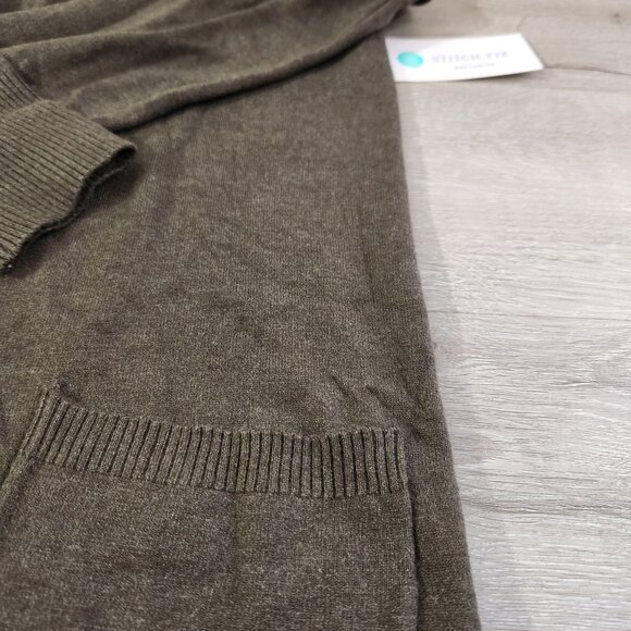 Pink Clover Olive Green Open Front Cardigan New With Tags Women's Size S - Picture 10 of 15